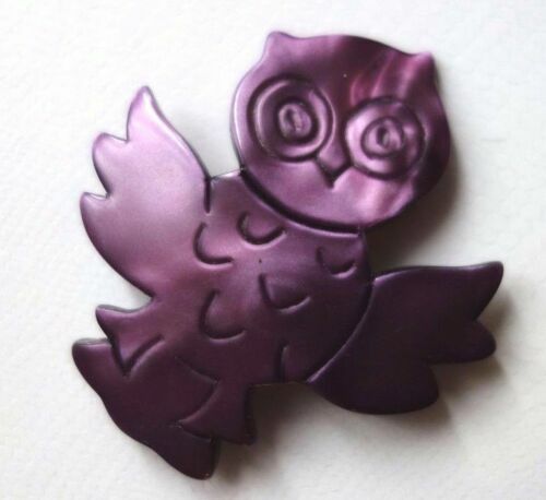 Broche vintage hibou chouette - broche,