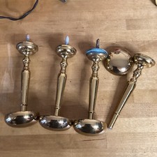 Lot 3 Patères Supports.embrases De Rideaux En Laiton 