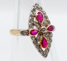 Bague marquise antique or 18k