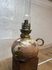 lampe à pétrole faïence  Grés de Gien ancienne  etat impeccable Réf N.3