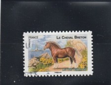 L5104 FRANCE AUTOADHESIF N° 813 de 2013 " Cheval Breton " oblitéré