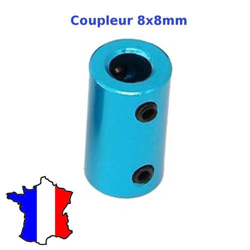 Coupleur rigide 8x8mm alliage - rigide,