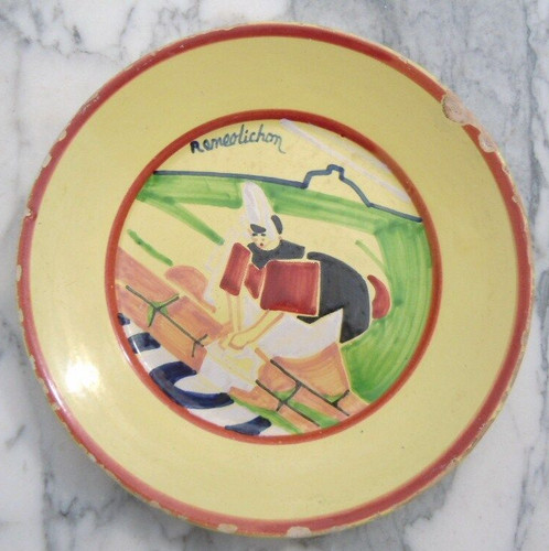 Assiette rené olichon décor - olichon,