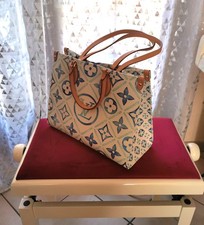 LOUIS VUITTON - SAC CABAS - ONTHEGO MM -  BLEU LAGON - NEUF