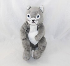 Peluche chat IKEA Gosig Katt gris blanc yeux bleus 28 cm (VA/DOU.)