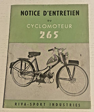 Notice d'Entretien Cyclomoteurs  RIVA SPORT 265 - Non Daté - Bel Etat