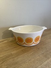 Cocotte Motifs Orange Vintage Pyroflam Electro Gas 1,6 L Made On Holland