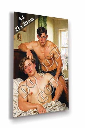 Deux homme torses - nus, une