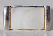 BAGUE FANTAISIE EN METAL ARGENTE - MARC LABAT - CCB - T. 54 - 9,3 g