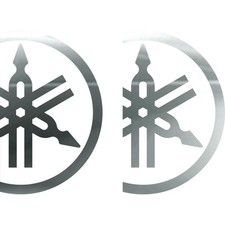 Coppia D'Adhésifs Argent Logo