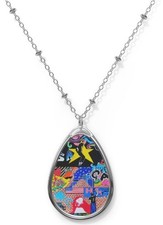 Pendentif d'une toile d'une artiste française - modèle unique