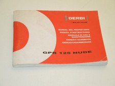 Revue / manuel utilisation conducteur DERBI GPR 125 NUDE de