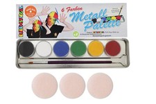 206003 - Maquillage aqua professionnel 6 couleurs palette métallique