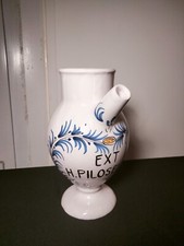 CHEVRETTE D'APOTHICAIRE, POT PHARMACIE, PICHET, VASE,  FAÏENCE DE NEVERS, XX ÈME