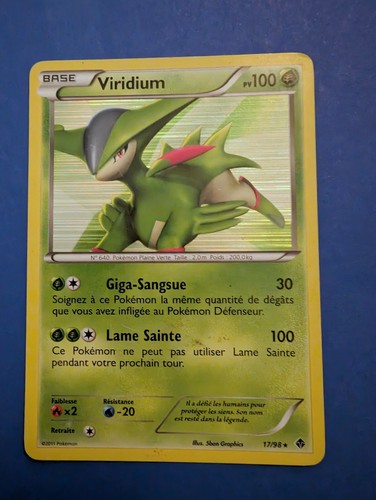 Carte pokémon rare viridium - pokémon,