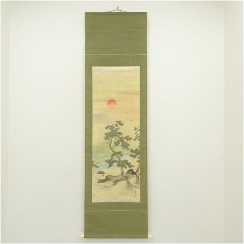 松に鶴 rouleau suspendu art