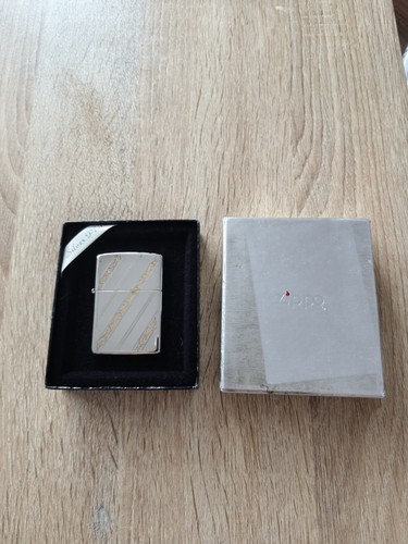 Zippo silver plate gold - , inlay