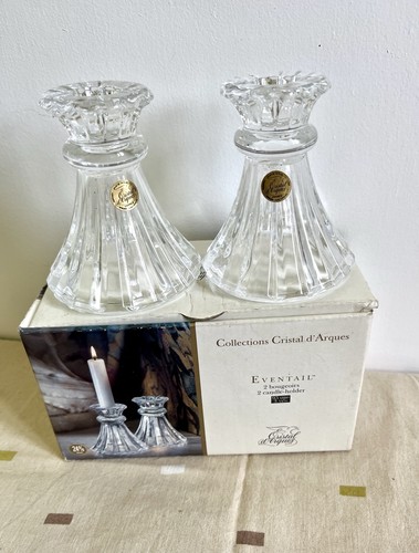 Paire bougeoirs cristal - paire,