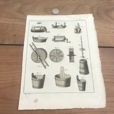 gravure ancienne 18 eme N362 outil 