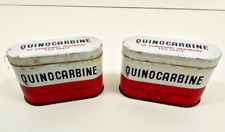 ANCIENNE BOITE EN FER  PUBLICITAIRE litho Quinocarbine