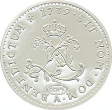 O4261 Medaille Sol au L couronné Louis XV 1739 Argent 999% BE PROOF ->F offre