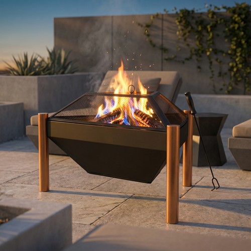 Triangle steel fire - in,