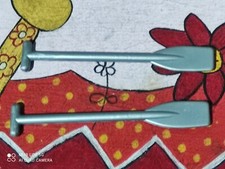 PLAYMOBIL X2 RAMES GRIS BATEAU PIROGUE BATEAU MOTEUR MAR RIO 4096