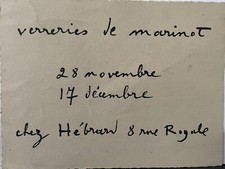 VERRERIE DE MARINOT   CARTON