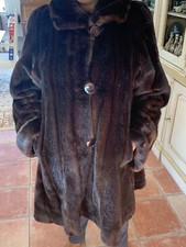 Manteau Imitation Vison Brun