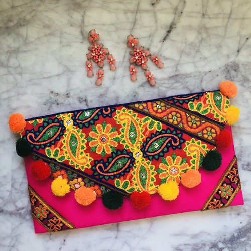 Moyna foldover clutch with - moyna,