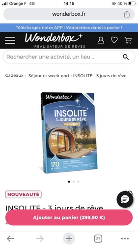 Coffret wonderbox insolite - e-coffret,