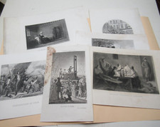 ENSEMBLE 6 GRAVURES XIXEME