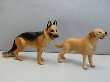 lot 2 animaux chiens papo labrador et berger allemand