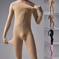 Commode homme velours justaucorps couleur unie combinaison sous-vêtements