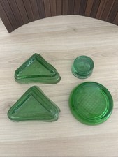 4 REHAUSSEURS en VERRE OURALINE DESSOUS PIEDS DE PIANO ou DE MEUBLE