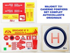 ULTRA RARE MAJOKIT 751 CASERNE POMPIERS Set Autocollants Originaux z
