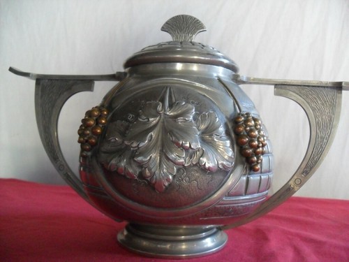 Pot couvert etain villien - etain, a