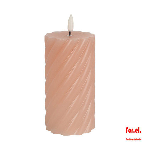 Bougie led rose 7x13cm - bougie,