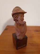 Sculpture en argile "le marin à la pipe" signé L. Paoletti 7x20 cm