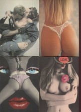 CHRIS NIKOLSON 4 CARTES POSTALES ORIGINALES FILLES NUES SEXY COUPLE