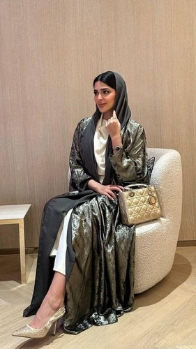 Luxury metallic shimmer abaya - luxury,