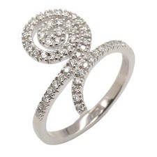 BIJOUX Bague Diamant Or Blanc 18KWG Occasion Femme Taille US 5,5
