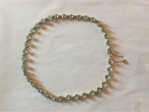 Aquamarine riviere necklet - aquamarine, necklet/