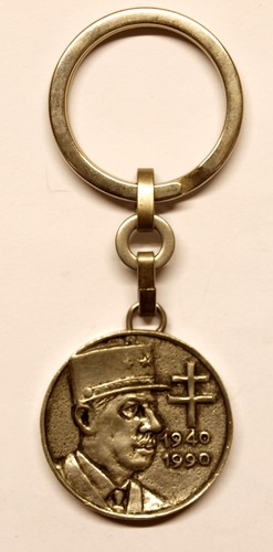 Gaulle porte clés - porte, "etains