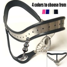 Dispositif De Ceinture De Chasteté En Acier Inoxydable Avec Cage À Pénis Plug SM