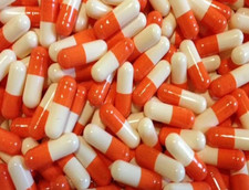 Capsules En Gélatine Dure Vides Orange Et Blanche 60G
