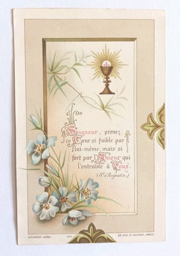 Ancienne image pieuse - , souvenir