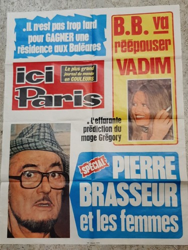 Affiche ici paris brigitte - affiche,
