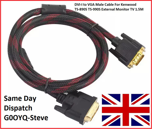 Câble dvi vers vga mâle - vers,