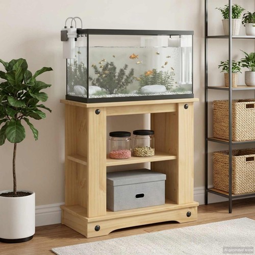 Support aquarium corona - corona, bois